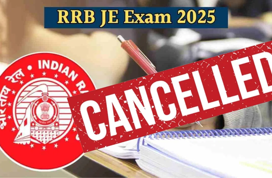 రైల్వే జేఈ CBT-2 షిఫ్ట్-2 పరీక్ష రద్దు: కొత్త తేదీ త్వరలో ప్రకటించనున్న RRB…!!